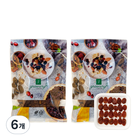 그리너리 건조 설타나, 250g, 6개