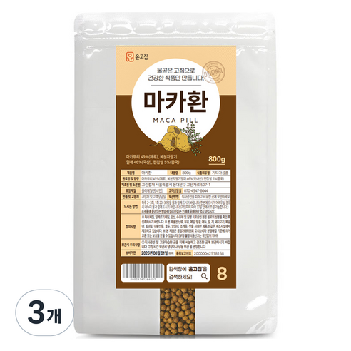 윤고집 마카환, 800g, 3개