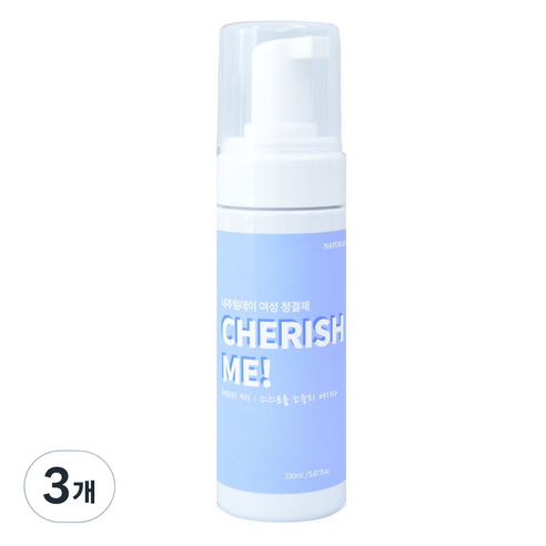 내추럴데이 체리쉬 미 이너 여성 청결제 07 화이트시크릿, 150ml, 3개