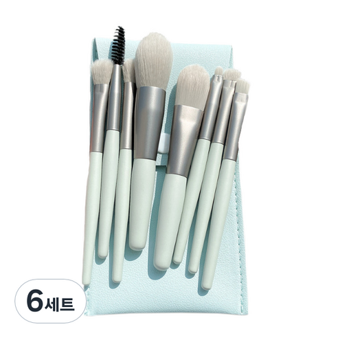 디에스 파스텔 파우치 브러쉬 8종 세트, 6세트, 민트