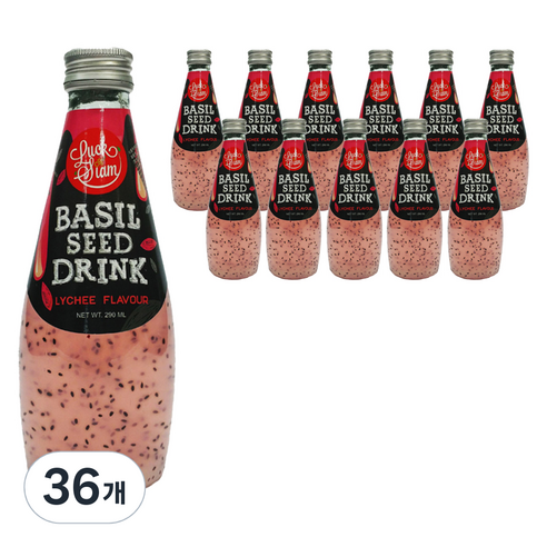 럭시암 바질씨드 드링크 리치 플레이버, 290ml, 36개