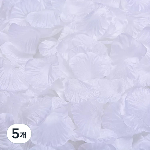 여니팩토리 파티용 장미 꽃잎 500p, 화이트, 5개