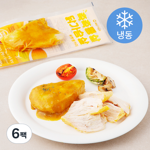 미트리 촉촉통살 닭가슴살 푸팟퐁커리 (냉동), 100g, 6팩