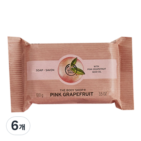 더바디샵 핑크 그레이프후룻 비누, 100g, 6개