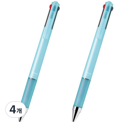 파이롯트 다기능 젤잉크 쥬스업 3색 다색펜 0.4mm, 민트, 4개