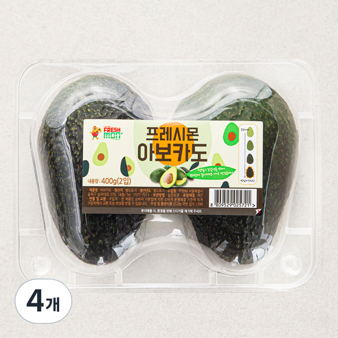 프레시몬 아보카도 2입, 400g, 4개
