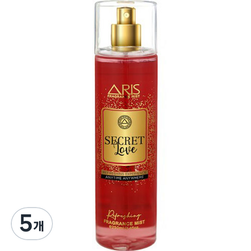 아리스 향수 바디 미스트 시크릿러브, 250ml, 5개