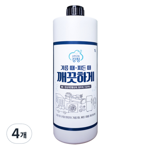 순한고집강청 녹색인증 다목적 세정제, 1L, 1kg, 4개