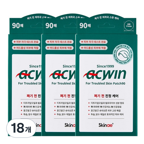 스킨애 아크윈 스팟케어 패치 90, 90개입, 18개