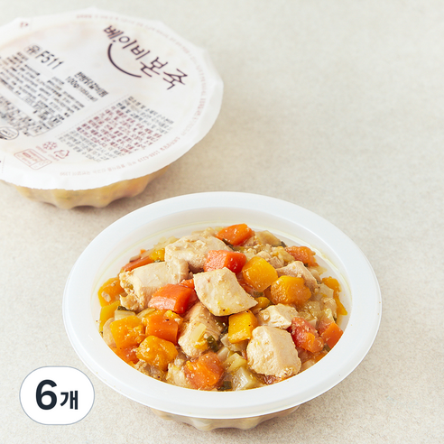 베이비본죽 한방 닭갈비찜, 100g, 6개