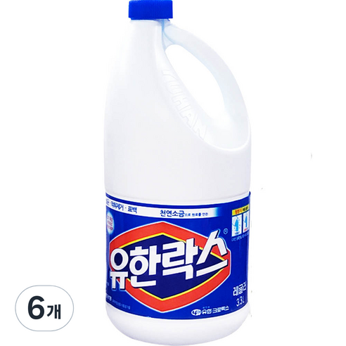 유한락스 레귤러, 3.3L, 6개
