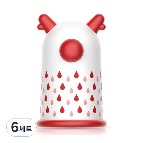 미빌 유아용 재밌는 캐릭터 손톱깍이 세트, 화이트 사슴, 6세트