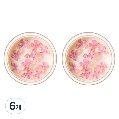 마켓A 나비 쥬얼리 네일아트 파츠, 6개, 03라이트핑크