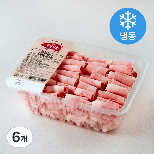 돌돌말이 대패 삼겹살 (냉동), 700g, 6개