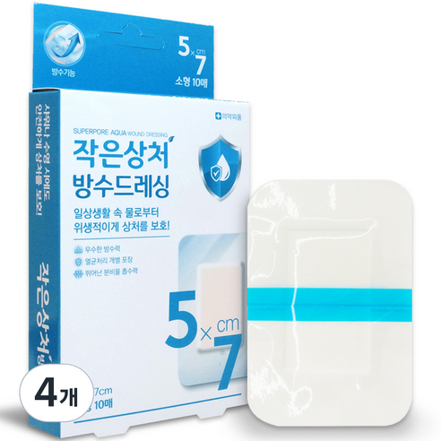 밴드골드 슈퍼포아 아쿠아 멸균반창고, 10개입, 4개