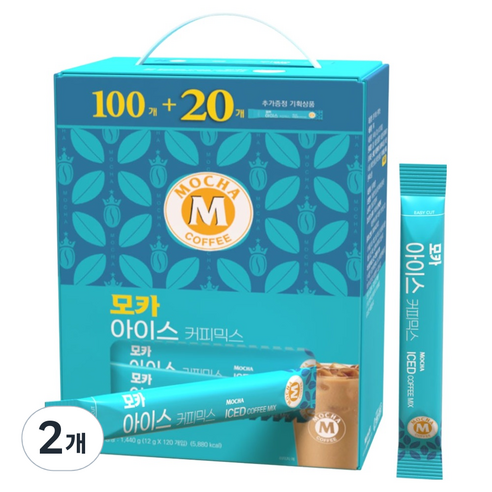모카씨엔티 아이스 커피믹스, 2개, 120개입, 12g