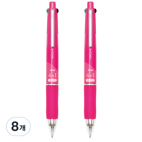 자바펜 제트 4 + 1 멀티펜 0.7mm, 핫핑크, 8개