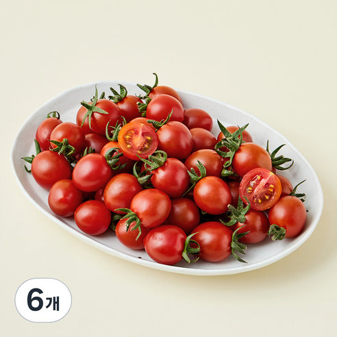 올푸릇 무농약 인증 대추방울토마토, 6개, 500g
