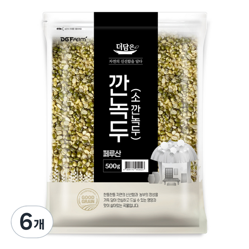 더담은 소 깐녹두, 500g, 6개