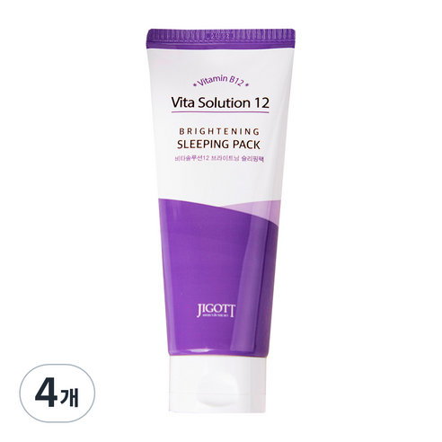 지고트 비타솔루션 12 브라이트닝 슬리핑팩, 4개, 180ml