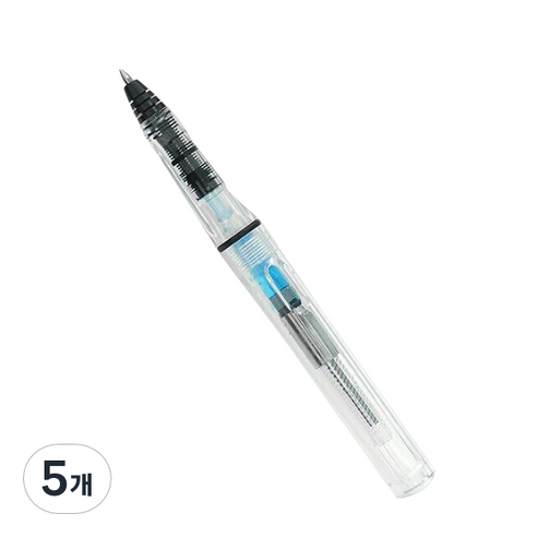야자컴퍼니 잉크 넣는 만년볼펜 피스톤 0.38 EF, 5개