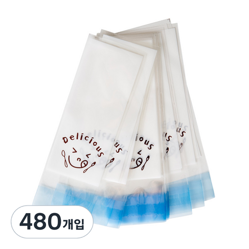 이홈베이킹 접착OPP 딜리셔스 막대과자 비닐팩 6 x 16 cm, 혼합색상, 480개입