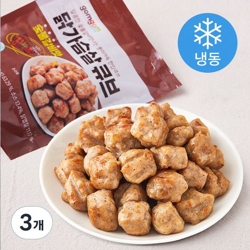 곰곰 닭가슴살 큐브 숯불갈비맛 (냉동), 100g, 1개입, 3개