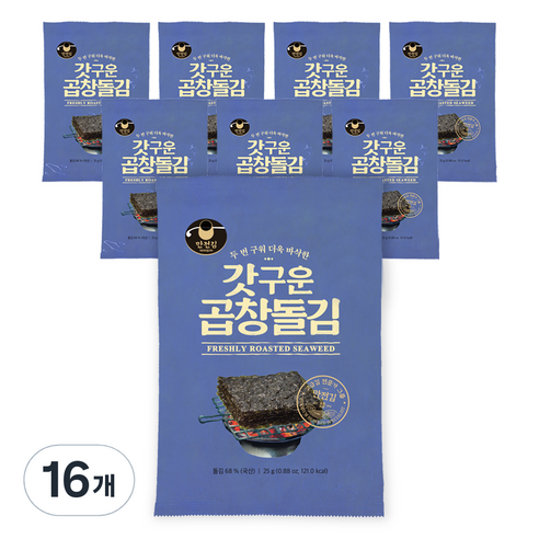 만전김 곱창돌김 전장김, 25g, 16개