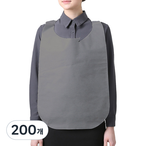 웰프런 일회용 부직포 위생 앞치마, 그레이, 200개