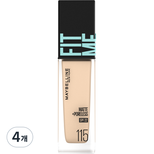 헤라실키스테이파운데이션 메이블린 핏미 파운데이션 레노 115 30ml, 115호 아이보리, 4개 Best 5 헤라실키스테이파운데이션 메이블린 핏미 파운데이션 레노 115 30ml, 115호 아이보리, 4개 Best 5