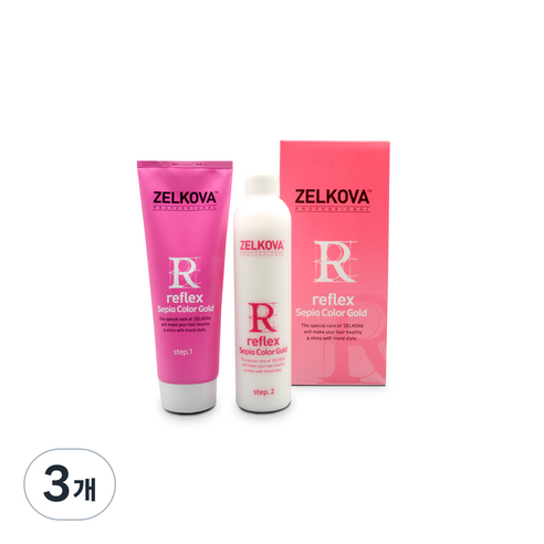리플렉스 세피아 컬러 골드 염색약 220ml, 블랙 1N, 3개
