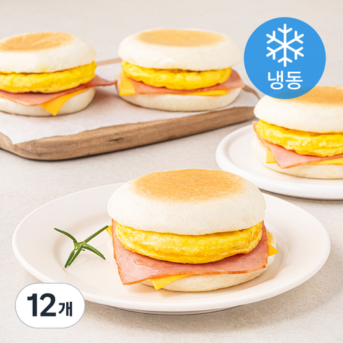 잉글리시머핀 샌드위치 (냉동), 120g, 12개