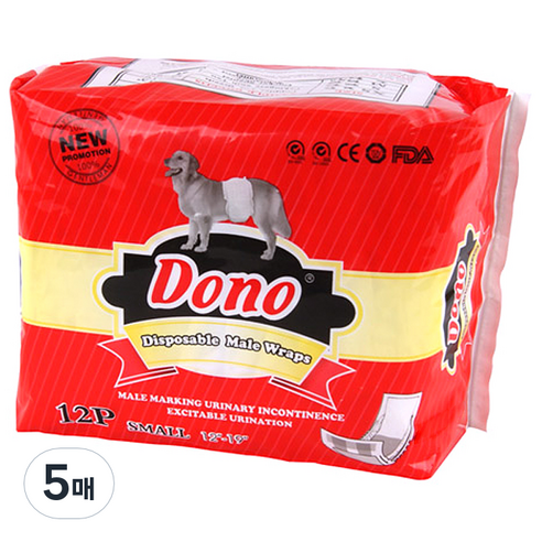 DONO 숫컷용 매너 패드 12p, 소형, 12개입, 5개