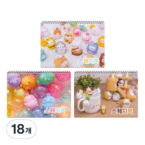 동아피엠에스 몰랑이 두툼 미술용 스케치북 랜덤 발송, 346 x 247 mm, 30매, 18개