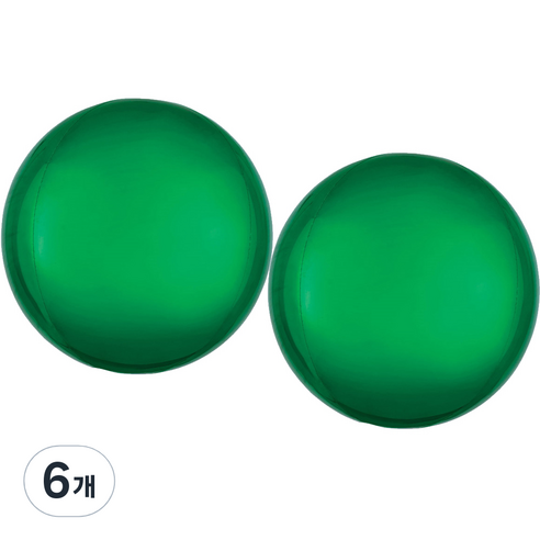 오브 은박 풍선, 그린, 6개
