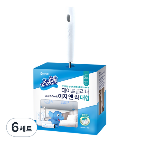 스카트 테이프클리너 이지앤퀵 대형 번들팩세트, 6세트