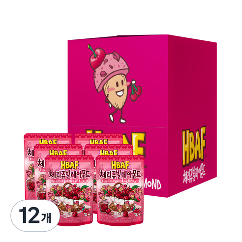 바프 체리쥬빌레 아몬드, 40g, 12개