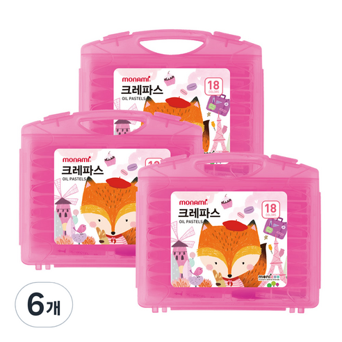모니주 가방 크레파스 핑크, 18색, 6개