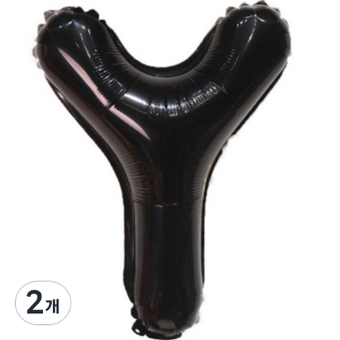 팡파티 레터링 알파벳 풍선 Y 40cm, 블랙, 2개