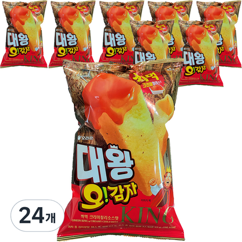 오리온 대왕 오!감자 찍먹 크리미칠리소스맛, 65g, 24개