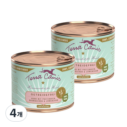 테라카니스 강아지 그레인프리 습식사료, 200g, 4개, 닭