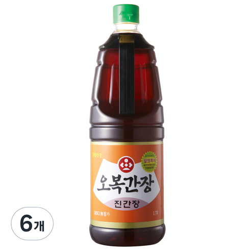 오복식품 오복간장 진간장, 1.7L, 6개