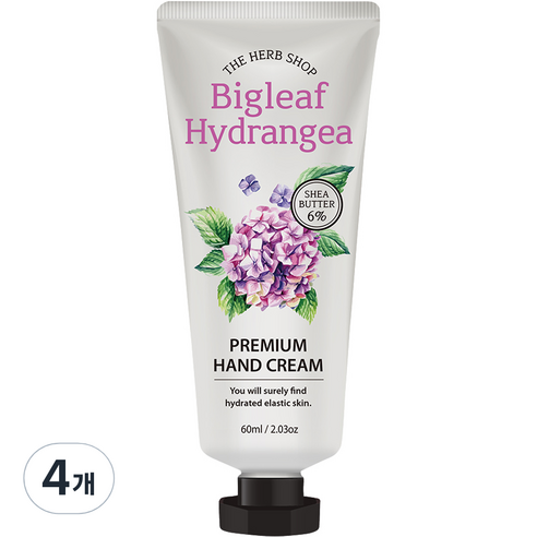 더허브샵 핸드크림 수국, 60ml, 4개