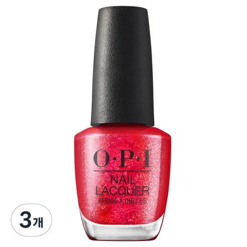 오피아이 네일락커 매니큐어 HRP05, Rhinestone Red y, 3개, 15ml