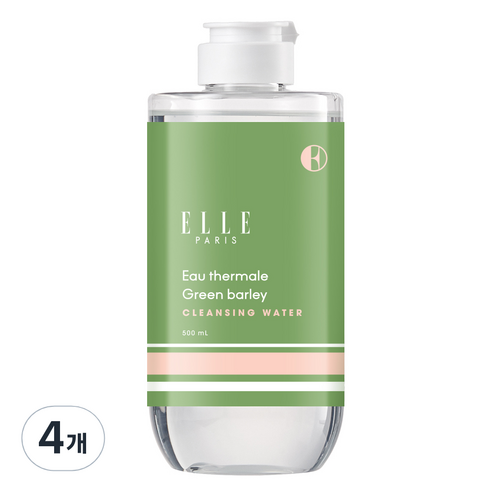 ELLE PARIS 오떼르말 그린베일리 클렌징워터, 500ml, 4개