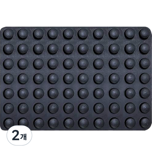 명가철물 3M 미끄럼방지 소음방지 실리콘 범폰 70p, 검정, 2개