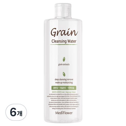 메디플라워 곡물 페이셜 클렌징 워터, 500ml, 6개
