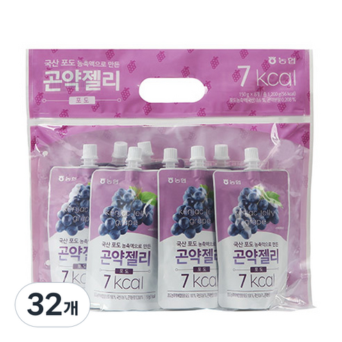 농협 곤약젤리 포도, 150g, 32개