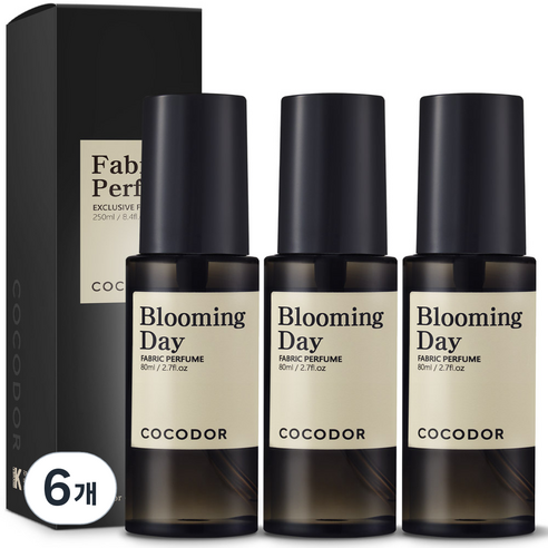 코코도르 룸 앤 패브릭 퍼퓸 섬유탈취제, 80ml, 6개, 블루밍 데이