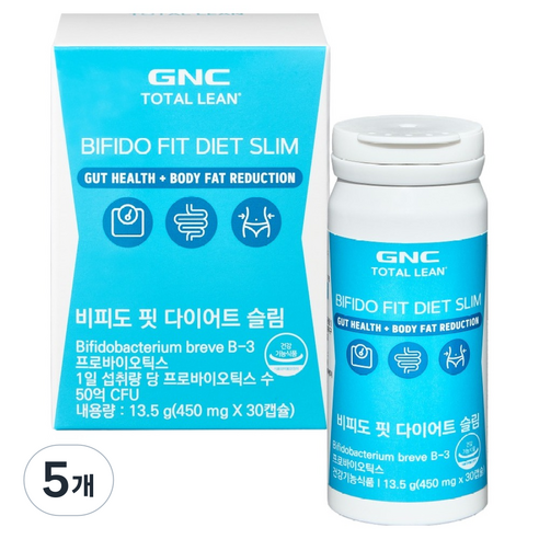 GNCTOTALLEAN 비피도 핏 다이어트 슬림 13.5g, 5개, 30정